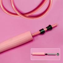 Jumping ropes,Weighted Jump Rope Silicone Handles Adjustable for Basic Training for Women & Men Workouts,Fitness,Sakura pink