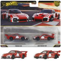 Lietinis Mattel Hot Wheels Premium JHW51 Porsche 935 ir 2018 Porsche 935 1:64 metaliniai kėbulai, uniwersalny