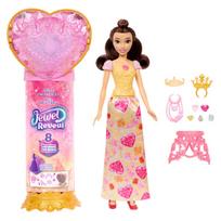 Madinga lėlė Disney Princess Jewel Reveal Belle su 8 staigmenomis ir brangakmenių dėžute
