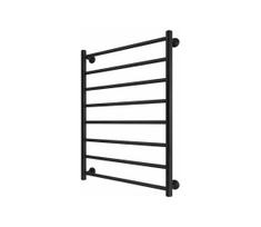 Vonios rankšluosčių kopėčių tipo radiatorius INOX FLAT 163W/230V 77x53 cm nerūdijančio plieno/juodas