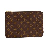 Louis Vuitton Etui Voyage Monogram dengto drobės ir odos rankinė-dėklas Maža moteriška rankinė Ruda M44500 Basic Set (Bag+Dust Bag)