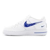 Nike Air Force 1 Low GS Doodle Swoosh Vaikiški Sportbačiai - Balta Lenktyninė Mėlyna DM3177-102 36