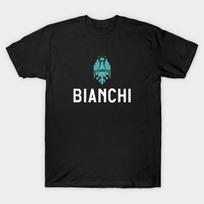 Men Black Print T-shirt Bianchi Bike Potrait Logo No-Cut Transfer Paper Print Cotton Tshirt 4XL juoda
