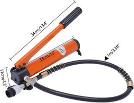 Hidraulinis rankinis siurblys, 20T 50 mm hidraulinio cilindro kėlimo stovas su 70 Mpa 350CC rankiniu hidrauliniu siurbliu, nešiojamas hidraulinis domkratas oranžinė