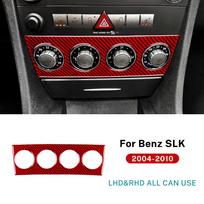Tikras minkštas anglies pluošto apdailos lipdukas Mercedes Benz SLK R171 2004 2005 2006 2007 2008 2009 2010 automobilio centrinei valdymo paneliai