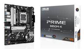 ASUS Motherboard||AMD B850|Socket AM5|Micro-ATX|DDR5 Memory|2 Memory Slots|1xPCI-Express 4.0 x16|1xPCI-Express 5.0 x16|2xM.2|1xHDMI|1xDisplayPort|4xUSB 2.0|4xUSB 3.2|1xPS/2|3xAudio Jack|PRIMEB850M-K