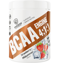 Swedish Supplements BCAA Engine 4:1:1, Strawberry Midsummer, 400 g
