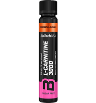 BioTech L-Carnitine Amp 3000mg, Orange, 25 ml