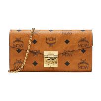 MCM Patricia Visetos WOC Vintage Gėlių Kompaktiškas Lengvas Grandinėlės Klapukas Sankabos Peties Krepšys Moteriška Piniginė Ruda Konjako MYLAAPA02CO001 Basic Set (Bag+Dust Bag)