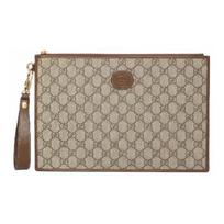 Gucci persipinantis logotipas, drobės ir odos delninė, vyriška delninė, Ebono 672953-92TCG-8563 Basic Set (Bag+Dust Bag)