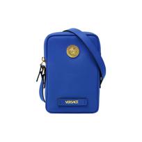 Versace Medusa Biggie serija Klasikinis Medūzos logotipas Mažas odinis rankinukas per petį Vyriški krepšiai Mėlynas 1006192-1A03190-1UC3V Basic Set (Bag+Dust Bag)