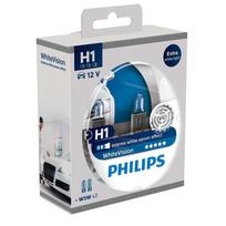 H1 + 2 W5W Philips WhiteVision 4300K 55w lempučių komplektas 12258WHVSM