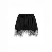 2025 Autumn Women's European Fashion Wide-Leg Mini Skirt with Lace Trim Extra Large juoda