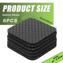 6Pcs Silicone Treadmill Mat Anti Vibration Exercise Equipment Mat Noise Reduction Walking Pad Anti Slip Treadmill Pad for Gym 6 Pcs juoda