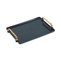 Luxurious Storage Tray Plastic Serving Tray with Handles Household Tea Tray Tea Desert Breadbasket Bread Trays Food Cosmetic Pan