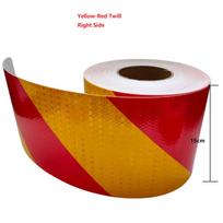 Individualizuotos geltonai-raudonos 15cm*3M Atspindinčios juostos Kairė Arba Dešinė Įstrižos Įspėjimo Saugos Lipdukai Naktinis Atšvaitas Lipnios Automobiliui orange
