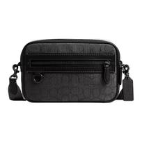 Coach Theo 22 Odinė kameros rankinė su logotipu Vyriška petinė rankinė Juoda CBF21-BLK Basic Set (Bag+Dust Bag)