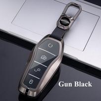Naujo dizaino metalinio automobilio raktų dėklo dangtelis išmanusis nuotolinio valdymo pultas, skirtas BYD antrosios dainos Tang QIn Pro kartos Han Ev Dm PLUS MAX Yuan Atto 3 priedams A Style juoda