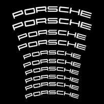Porsche suportų lipdukas - Porsche suportų lipdukas raidė Individualizuotas lipdukas Stebulės suportas Stabdžių diskas Modifikacija Žodinis ženklas
