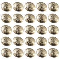 25 vnt. Metalinių švarko sagų rinkinys Senovinės auksinės sagos Siuvimo sagos Auksinis emblemos kotelis Sagos rankdarbiams 15 mm 20 mm antikvarinės žalvario spalvos