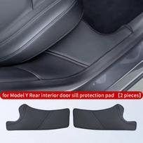 Automobilio slenksčių apsaugos komplektas Tesla Model Y, mikropluošto oda, apsauga nuo įbrėžimų, kojų apsauga, slenksčio apsauginė juostelė, interjeras Artificial Leather