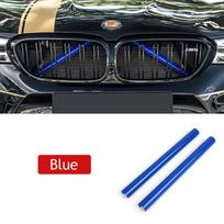 2 vnt. Priekinių grotelių apdailos juostelės BMW F10 F11 F02 F30 F32 F44 serijos automobiliams Sportinio stiliaus apdailos rėmelis F20 F21 F22 F23 mėlyna