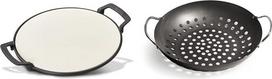 "Enders® Switch Grid Pizza Stone" laikiklis iš ketaus, skirtas "Enders®" dujiniam griliui su "Rust-in-Grate" sistema, 7790 ir daržovių keptuvių priedams 8790, "BBQ Gourmet", daržovėms, salotoms, žuviai, keptuvei