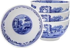 "Spode" mėlynas itališkų dubenėlių rinkinys su 4-4 colių porcelianiniais dubenėliais, tinkamais plauti indaplovėje ir mikrobangų krosnelėje, dubenėlių, garnyrų, užkandžių rinkinys