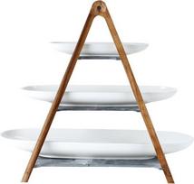 "Villeroy & Boch" kolekcijos "Centrepiece", 4 dalių bufeto "Artesano Original Cake Stand" priedai, aukščiausios kokybės porcelianas, baltas, akį traukiantis rinkinys, 4 dalys