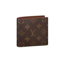 Louis Vuitton Marco Piniginė Klasikinis Monogramos Padengtas Mygtuko Krepšys Modernus Elegantiškas Praktinis Nešiojamas Padengto Drobės Piniginė Moteriška piniginė Ruda M62288 Basic Set (Bag+Dust Bag)