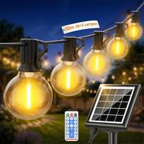 G40 Saulės string lights 30 metrų 38 lemputės su 2 pakaitinėmis lemputėmis su nuotolinio valdymo pulteliu