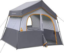 HIKERGARDEN Stovyklavimo palapinė 5-8 žmonėms - Ridge Tents Nešiojama šeimos namelio palapinė stovyklai, vėjo nepraleidžianti audinio lauko palapinė žygiams