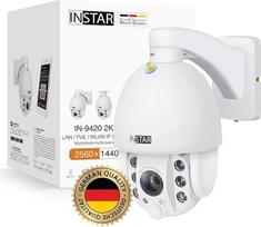 INSTAR IN-9420 2K+ White - LAN/PoE/WLAN stebėjimo kamera su dirbtiniu intelektu (AI) - IP kamera - PIR - valdomas PTZ - naudojimas viduje ir lauke - garsas - "HomeKit" - MQTT