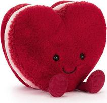 Jellycat Amuseables Arlette Heart Macaron pliušinis 3 colių