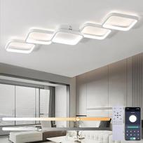 LED lubų šviestuvas Dimmable Svetainės lempa 54 W 5400 LM Lubų šviestuvas su nuotolinio valdymo pulteliu Atminties funkcija / Naktinė šviesa 106 x 30 cm Šiuolaikinis stačiakampio formos dizainas Baltas miegamojo šviestuvas Virtuvės šviestuvas Valgomojo pr