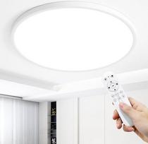 MOONSEA 48 W LED lubų šviestuvas su nuotolinio valdymo pulteliu, itin plonas lubų šviestuvas gyvenamajame kambaryje, 3000-6000 K, 50 cm skersmuo, reguliuojamas lubų šviestuvas gyvenamajame kambaryje, miegamajame, vaikų kambaryje