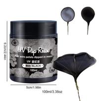 100 ml UV DIP dervos klijai gėlėms, skaidrūs, blizgūs, ultravioletinių spindulių kietėjantys kristalai, skysti papuošalai raudona