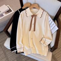 Plus Size Women's Loose Knit Pullover Sweater, Bust 150/160 cm, Thickened, Style 8819 7XL abrikosas