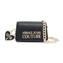Versace Jeans Couture Raidės Logotipo Grandinėlės Dirželio Kryžmai ant Kūno Pečių Krepšys Moteriški krepšiai Juodas 74VA4BC9ZS467899 Basic Set (Bag+Dust Bag)