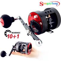 Baitcasting Reel 5.6:1 Apvali žvejybos ritė velkamoji valtis Žvejyba Molinete kairėje/dešinėje Black Pesca Left Hand