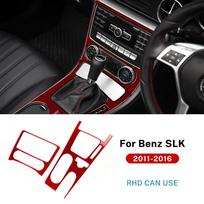 Tikras minkštas anglies pluošto apdailos lipdukas Mercedes Benz SLK R172 2011 2012 2013 2014 2015 2016 Automobilio centrinio valdymo pavarų svirties skydeliui