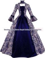 New Halloween Medieval Gown: Retro Victorian Court Dress with Bell Sleeves Four Extra Large tamsiai žalia spalva