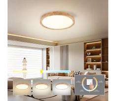 Brilagi - LED lubinis šviestuvas WOODROUND LED/30W/230V 3000/4000/6000K Ø 40 cm