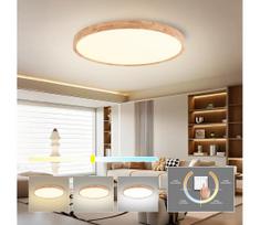 Brilagi - LED lubinis šviestuvas WOODROUND, 70 W, 230 V, 3000/4000/6000 K, skersmuo 80 cm