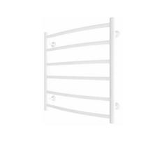 Vonios kambario kopėčių formos rankšluosčių radiatorius INOX CLASSIC 122W/230V 57x53 cm nerūdijantis plienas/balta