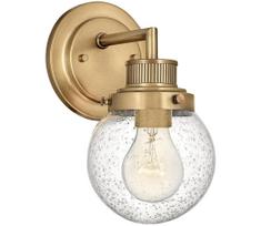 Quintiesse QN-POPPY1-HB-BATH - Vonios sieninis šviestuvas POPPY 1xE27/60W/230V IP44 auksinis