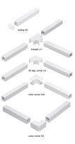 Laidų kanalų jungtys ir kampai (vidiniai, išoriniai, alkūniniai) - Išorinė jungtis 40x40