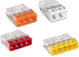 WAGO laidų jungtys 0.5–2.5 mm² - 3 laidų, oranžinė