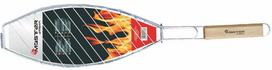 Žuvies kepimo grotelės Master Grill MG148A, 68 cm, sidabrinės spalvos/rudos