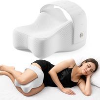 Atminties putplasčio kelio pagalvė Ortopedinė kojų pagalvė miego ortopedinė išialgija nugaros klubo sąnarys, skirtas skausmą malšinantis šlaunies kojų pagalvėlis 35x25x15cm balta